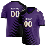 Custom Team Design Purple & Black Colors Design Sports Football Jersey FT00BR032301