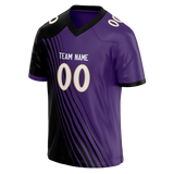 Custom Team Design Purple & Black Colors Design Sports Football Jersey FT00BR032301