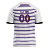 Custom Team Design White & Purple Colors Design Sports Football Jersey FT00BR040223