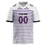 Custom Team Design White & Purple Colors Design Sports Football Jersey FT00BR040223