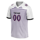 Custom Team Design White & Purple Colors Design Sports Football Jersey FT00BR040223