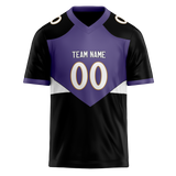 Custom Team Design Black & Light Purple Colors Design Sports Football Jersey FT00BR060124