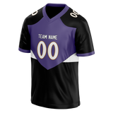 Custom Team Design Black & Light Purple Colors Design Sports Football Jersey FT00BR060124