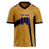 Custom Team Design Gold & Black Colors Design Sports Football Jersey FT00BR071301