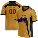 Custom Team Design Gold & Black Colors Design Sports Football Jersey