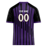 Custom Team Design Black & Light Purple Colors Design Sports Football Jersey FT00BR090124