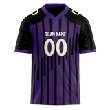 Custom Team Design Black & Light Purple Colors Design Sports Football Jersey FT00BR090124