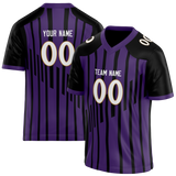 Custom Team Design Black & Light Purple Colors Design Sports Football Jersey