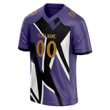 Custom Team Design Light Purple & Black Colors Design Sports Football Jersey FT00BR102401