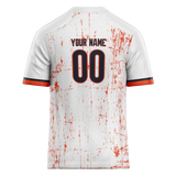 Custom Team Design White & Orange Colors Design Sports Football Jersey FT00CB020210
