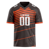 Custom Team Design Camo & Orange Colors Design Sports Football Jersey FT00CB020610