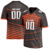 Custom Team Design Camo & Orange Colors Design Sports Football Jersey