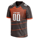 Custom Team Design Camo & Orange Colors Design Sports Football Jersey FT00CB020610
