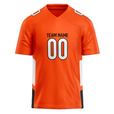 Custom Team Design Orange & White Colors Design Sports Football Jersey FT00CB021002