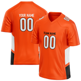 Custom Team Design Orange & White Colors Design Sports Football Jersey