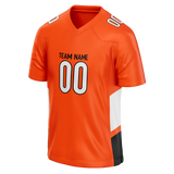 Custom Team Design Orange & White Colors Design Sports Football Jersey FT00CB021002