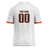 Custom Team Design White & Orange Colors Design Sports Football Jersey FT00CB030210