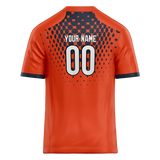 Custom Team Design Orange & Navy Blue Colors Design Sports Football Jersey FT00CB031018