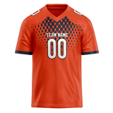 Custom Team Design Orange & Navy Blue Colors Design Sports Football Jersey FT00CB031018