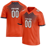 Custom Team Design Orange & Navy Blue Colors Design Sports Football Jersey