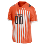 Custom Team Design Orange & White Colors Design Sports Football Jersey FT00CB041002