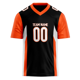 Custom Team Design Black & Orange Colors Design Sports Football Jersey FT00CB050110