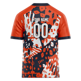Custom Team Design Orange & Navy Blue Colors Design Sports Football Jersey FT00CB051018