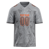 Custom Team Design Silver & Gray Colors Design Sports Football Jersey FT00CB060403