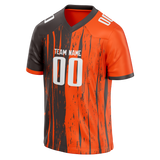 Custom Team Design Brown & Orange Colors Design Sports Football Jersey FT00CB060710
