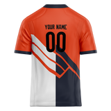 Custom Team Design Orange & White Colors Design Sports Football Jersey FT00CB061002
