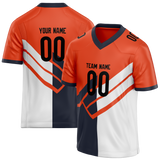 Custom Team Design Orange & White Colors Design Sports Football Jersey FT00CB061002