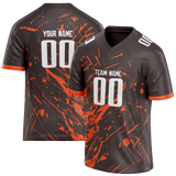 Custom Team Design Brown & Orange Colors Design Sports Football Jersey