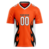 Custom Team Design Orange & White Colors Design Sports Football Jersey FT00CB071002