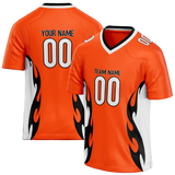 Custom Team Design Orange & White Colors Design Sports Football Jersey