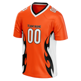 Custom Team Design Orange & White Colors Design Sports Football Jersey FT00CB071002