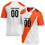 Custom Team Design White & Orange Colors Design Sports Football Jersey FT00CB080210