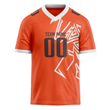 Custom Team Design Orange & White Colors Design Sports Football Jersey FT00CB081002