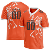 Custom Team Design Orange & White Colors Design Sports Football Jersey