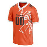 Custom Team Design Orange & White Colors Design Sports Football Jersey FT00CB081002