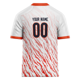 Custom Team Design White & Orange Colors Design Sports Football Jersey FT00CB090210