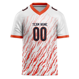 Custom Team Design White & Orange Colors Design Sports Football Jersey FT00CB090210