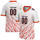 Custom Team Design White & Orange Colors Design Sports Football Jersey FT00CB090210