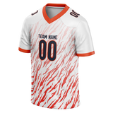 Custom Team Design White & Orange Colors Design Sports Football Jersey FT00CB090210