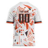 Custom Team Design White & Orange Colors Design Sports Football Jersey FT00CB100210