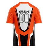 Custom Team Design Orange & Black Colors Design Sports Football Jersey FT00CB101001