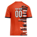 Custom Team Design Orange & Navy Blue Colors Design Sports Football Jersey FT00CB101018