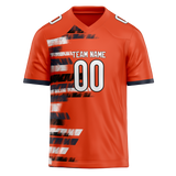 Custom Team Design Orange & Navy Blue Colors Design Sports Football Jersey FT00CB101018