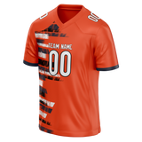 Custom Team Design Orange & Navy Blue Colors Design Sports Football Jersey FT00CB101018
