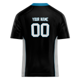 Custom Team Design Black & Blue Colors Design Sports Football Jersey FT00CP020120