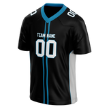 Custom Team Design Black & Blue Colors Design Sports Football Jersey FT00CP020120